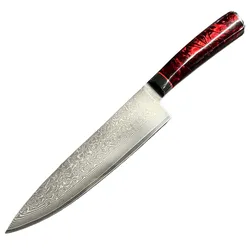 Grillfürst Kochmesser aus Damaststahl - Klingenlänge 20,5 cm
