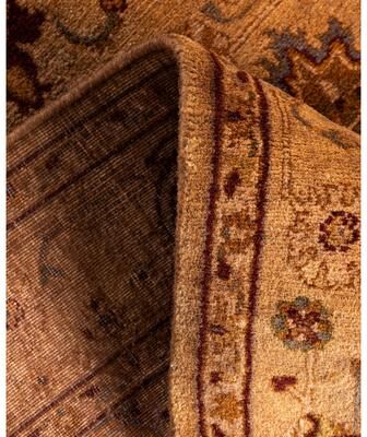 Solo Rugs "Overdyed Hand-Knotted Wool Modern-Contemporary Brown Area Rug 2' 7"" x 4' 4"""