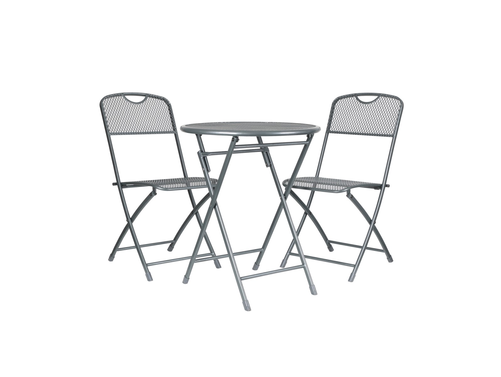 TESTRUT Balkonset Estera Stahl eisengrau Tisch Ø 60 H 72 08242980