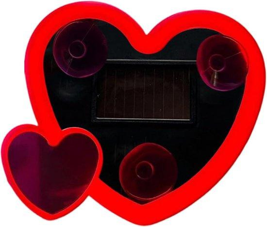 WAN LED Interieur Verlichting - Auto Hart Lamp - Rood - 11 x 9 cm