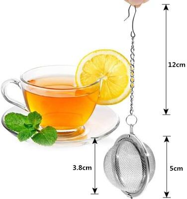 Inspire Daily Merch Mesh Tea Infuser Strainer Stainless Steel Ball For Loose Tea And Herbs s