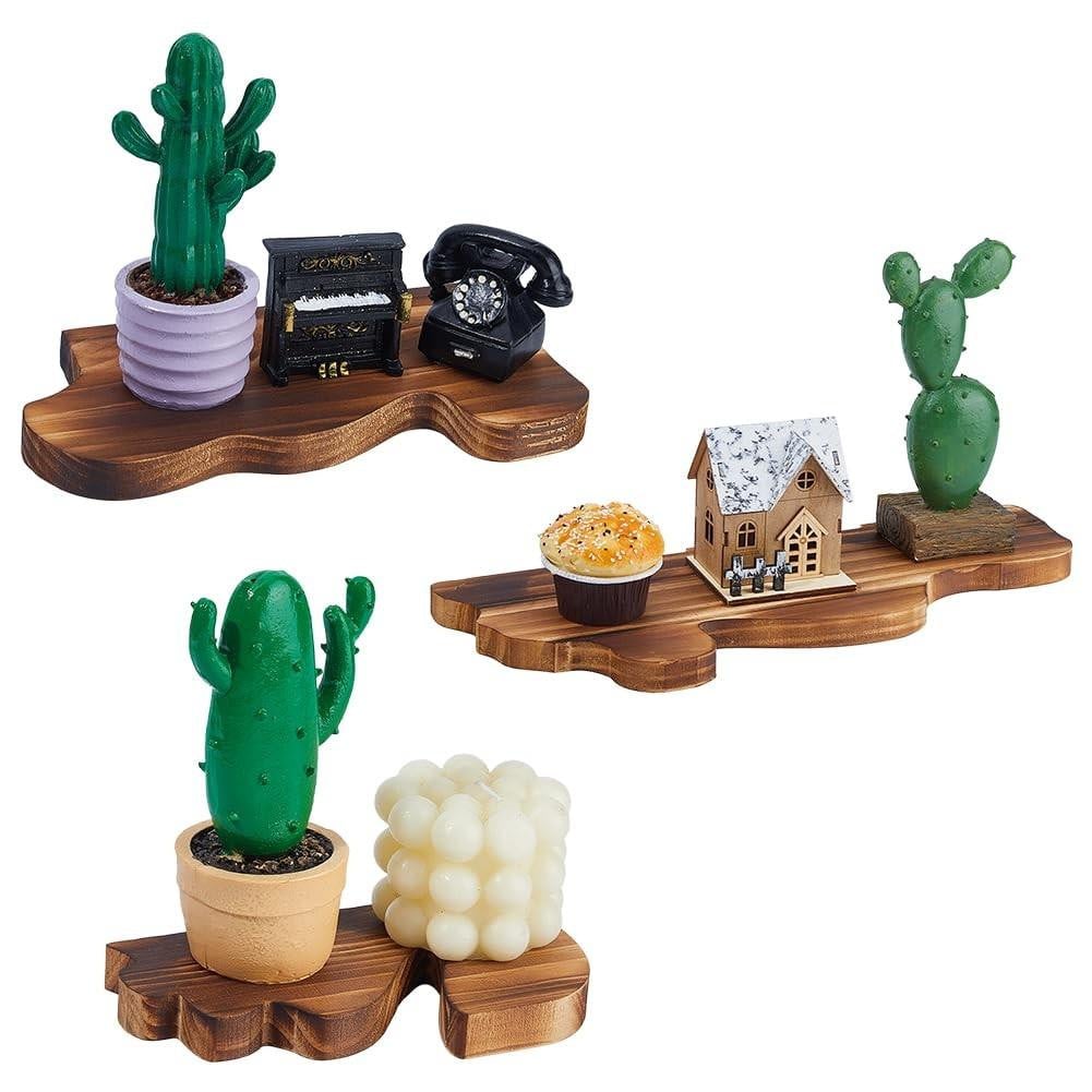 Set van 3 kleine zwevende wandplanken voor decoratie