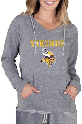 NFL Mainstream Women's Long-Sleeve Hooded Top (Size Medium) Minnesota Vikings, Cotton,Polyester,Rayon