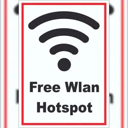 HB-Druck Free Wlan Hotspot Aufkleber A0 (841x1189mm)