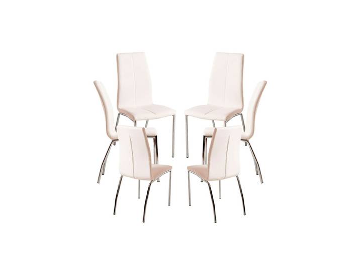 6er Set Stühle Humi Kunstleder - Weiß