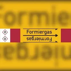 Rohrleitungskennzeichen Formiergas - 33000x105 mm Folie selbstklebend