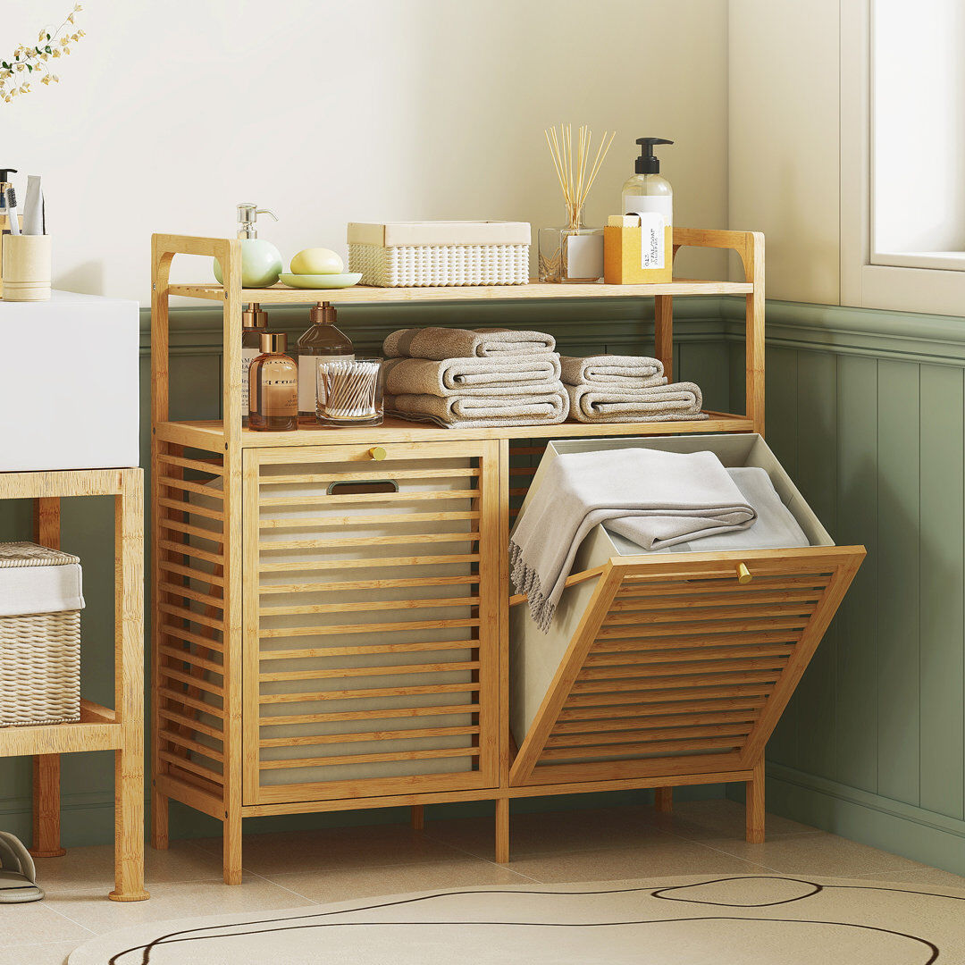 Highland Dunes Laundry Hamper 88cm H X 82cm W X 33cm D