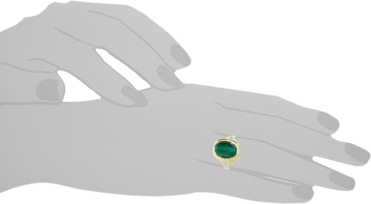 Fingerring OSTSEE-SCHMUCK "- Dunia - Gold 333/000 - Malachit" Gr. 56, gold (gold 333, goldfarben, gelb), Fingerringe, Damen, 56, Fingerring
