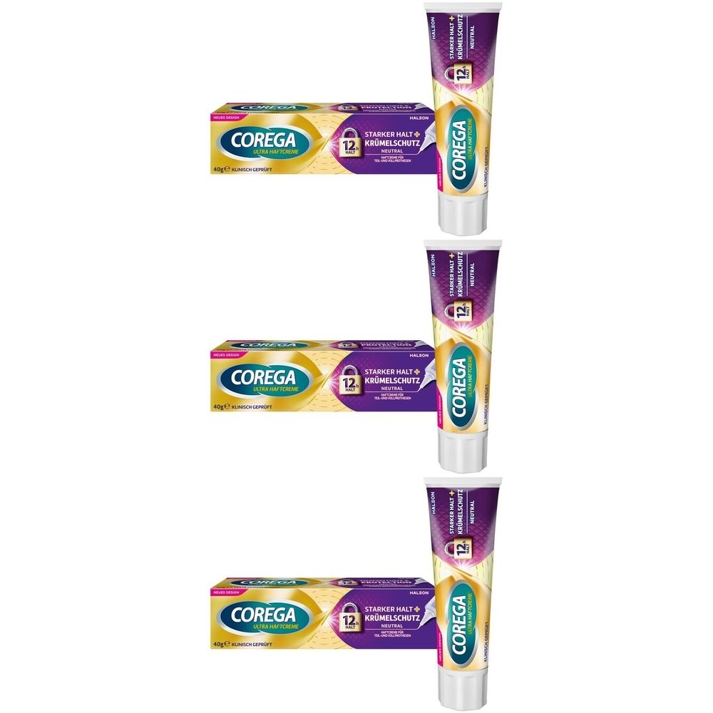 Corega Ultra Haftcre Neutr x3 3x40 g Creme