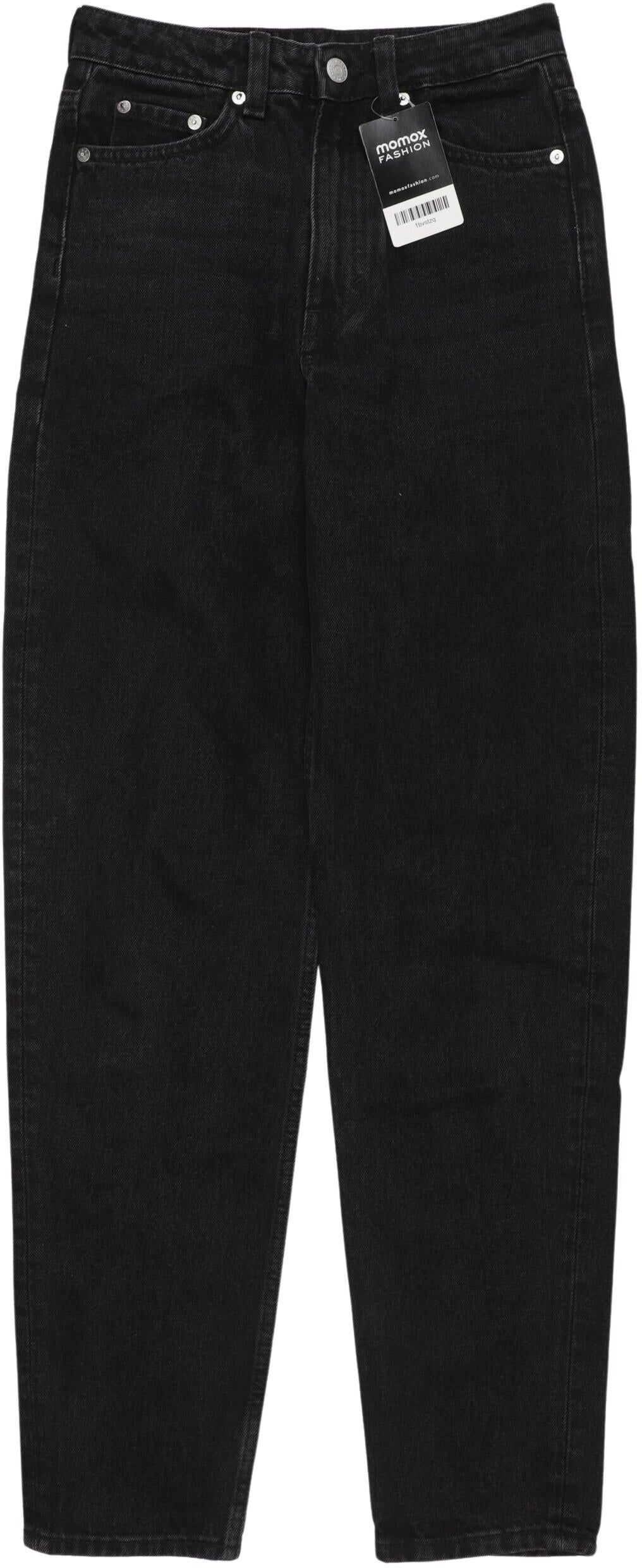 Weekday Damen Jeans, Schwarz, Gr. W25, Baumwolle - Second Hand