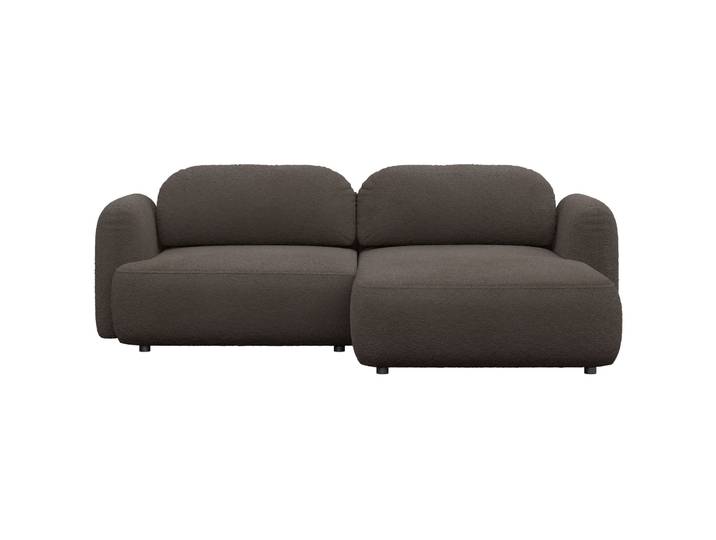 Ecksofa mit Schlaffunktion Tvoya, L-förmig, rechtsseitig, braunes