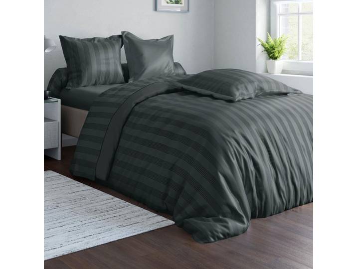 Housse de couette en coton gris tempête 140x200cm