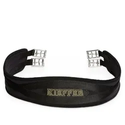 Kieffer Sattelgurt Air-Tex Dressurgurt KURZ, schwarz,versch. Längen, mit Rollschnallen, ohne Elastik, ohne Elastomerband, Sattelgurt Länge: 80cm