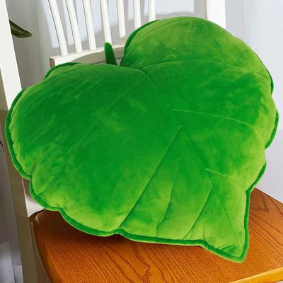 Inspired Living Leaf Throw Pillow Plush Decorative Plant Cushion Soft Leaf Shaped Pillow For Sofa Bed Reading Nook b