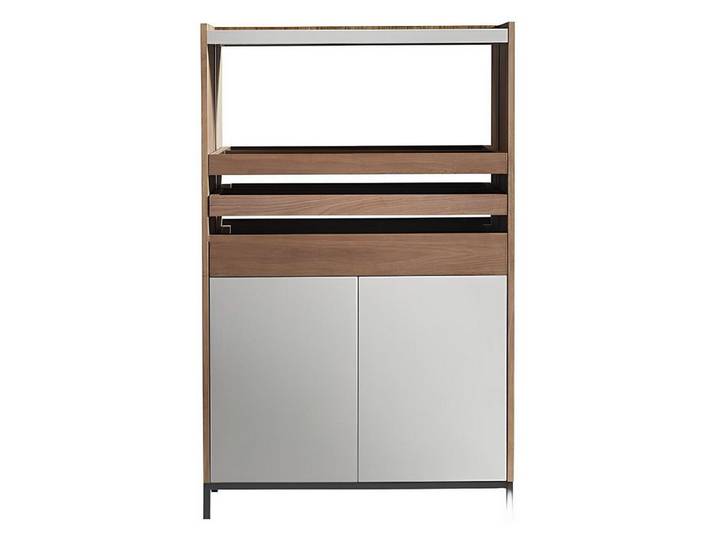 Xlmoebel Sideboard Elegante Design-Kommode mit integrierter Beleuchtung in Hochglanz Weiß (Kommode, 1 St., Kommode), Hergestellt in Europa