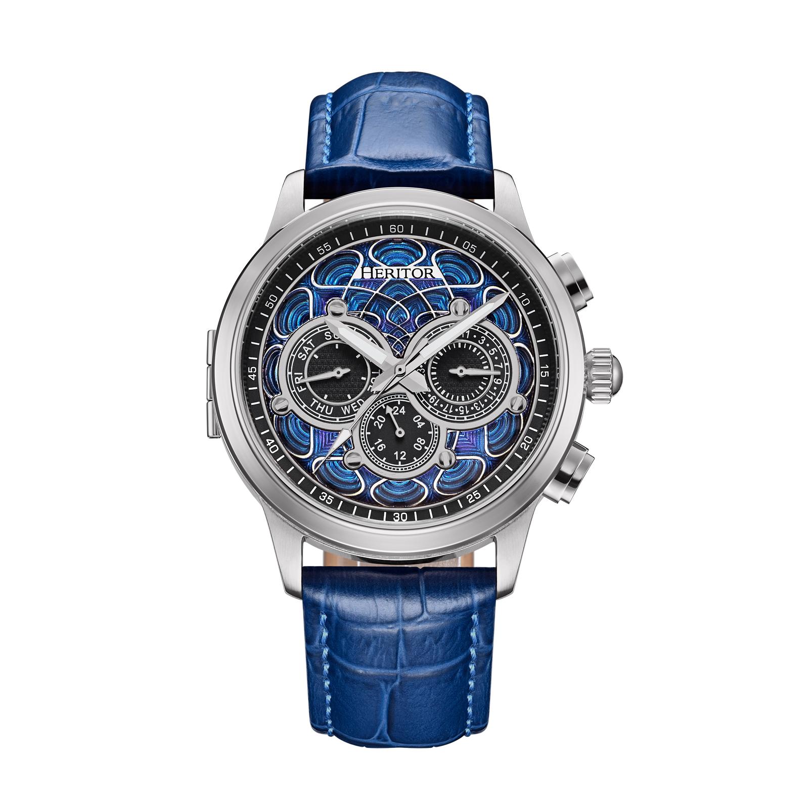 Heritor Automatische Apostel Glazuur Wijzerplaat Horloge