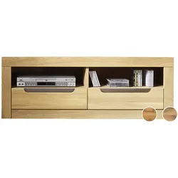 Massivholz »Basel« TV-Lowboard 125x45x41 cm / wildeiche natur geölt