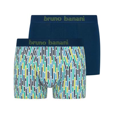 Boxer BRUNO BANANI "Streaming", Herren, Gr. XXL, Stoff, bunt (multicolour print, navy), Stoff, Obermaterial: 93% Baumwolle, 7% Elasthan, körpernah, Unterhosen, Baumwollmischung, elastisch