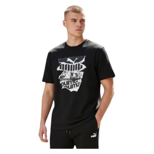 Puma Schwarzes T-Shirt Mit Grafik-Fotodruck (M) (70051700)