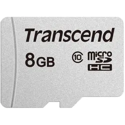 Transcend USD300S (8 GB, microSDHC, U1, UHS-I), Speicherkarte, Silber