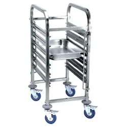 GN2/1 Edelstahl-Tablettwagen