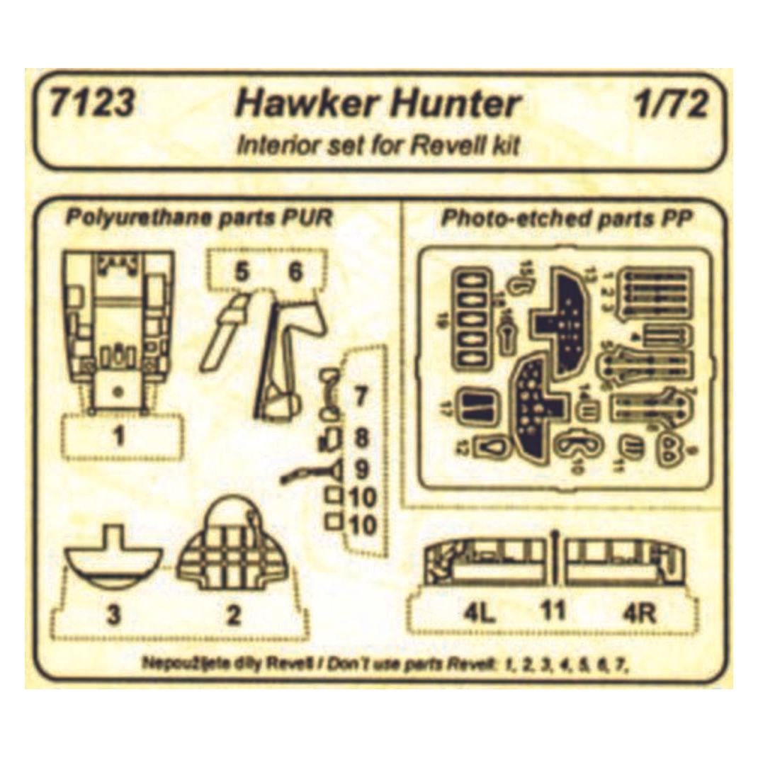 CMK Hawker Hunter Interior Set für Revell-Bausatz (129-7123)