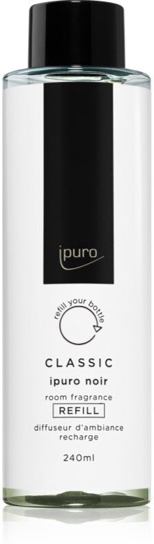 ípuro Classic Noir recharge pour diffuseur d'huiles essentielles 240 ml