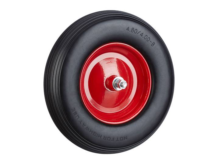 Schubkarrenrad Vollgummi 16x4.00-8 Rot-Schwarz