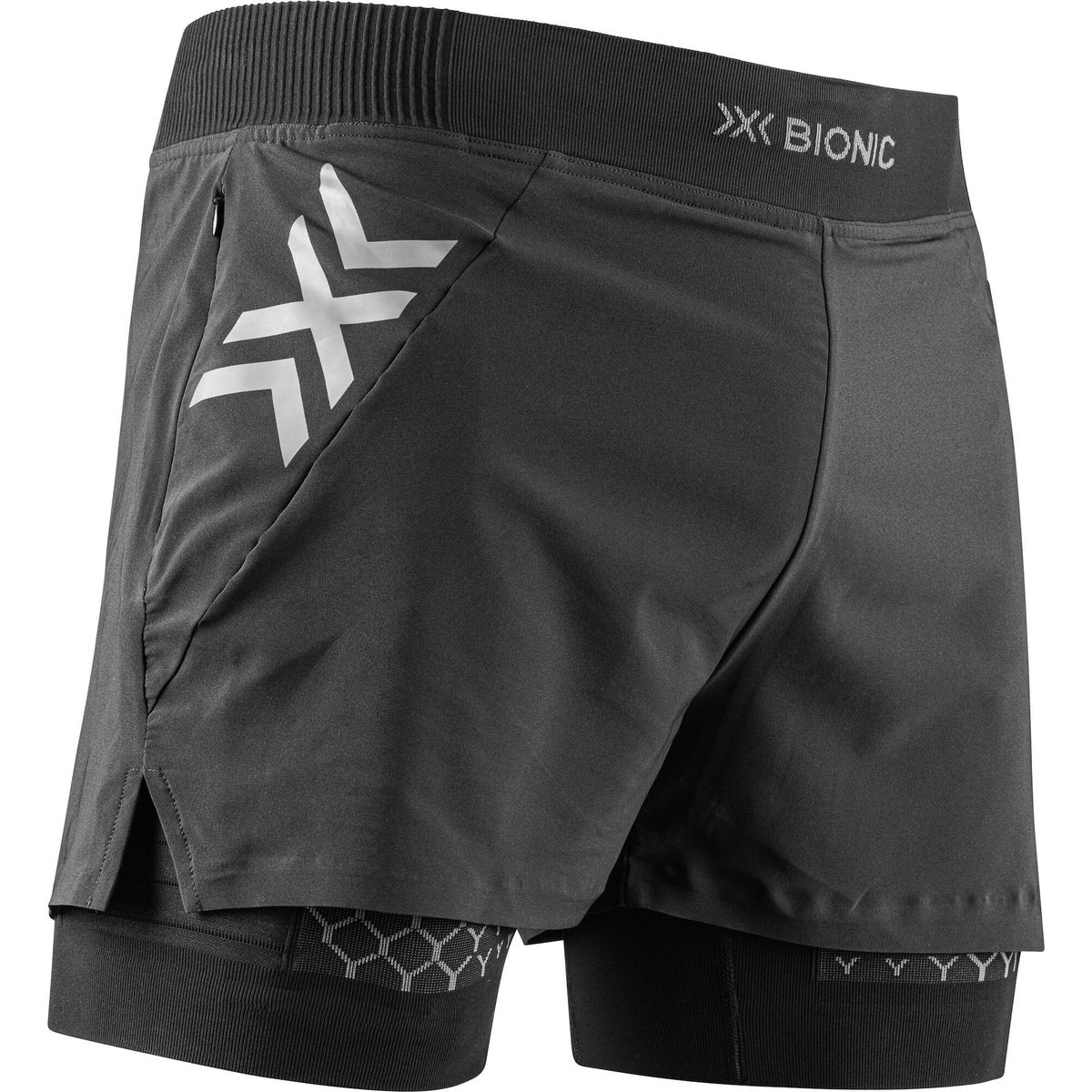 X-Bionic X-bionic Twyce Race 2in1 Shorts Men black/charcoal (B036) XL TW-R500S24M-B036-XL