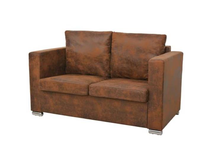 Makastle Sofa Couch 2 Sitzer 137x73x82 cm Wildleder Optik