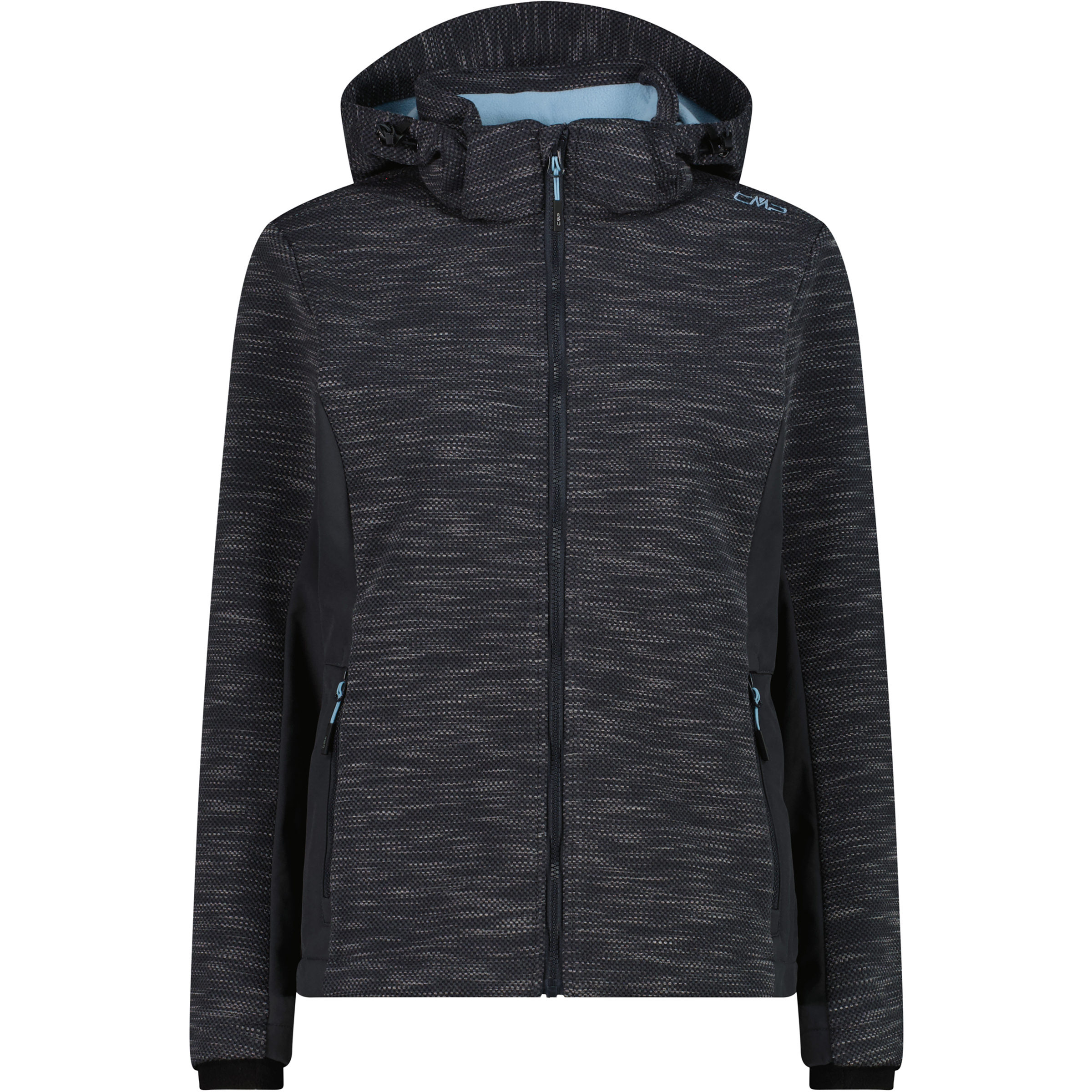 CMP Zip Damen Softshelljacke grau Größe S Trekking Wasserabweisend