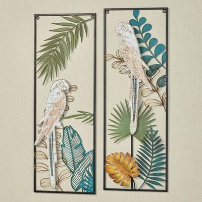 Touch of Class Parrot Gardens Wall Art Green Set of Two, Set of Two, Green