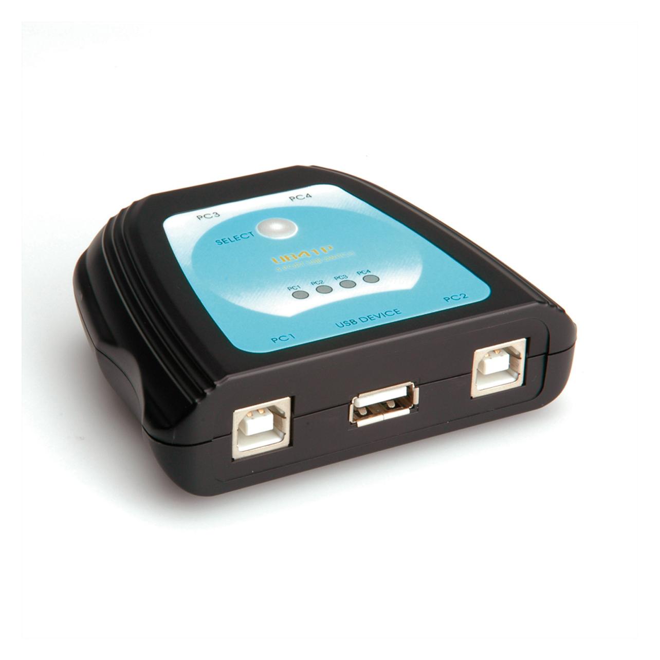 Value Manueller USB 2.0 Druckerswitch, 4fach (14.99.5034)