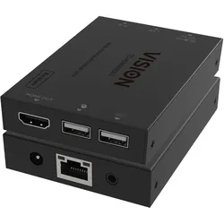 Vision HDMI-over-IP Receiver, KVM Switch, Schwarz