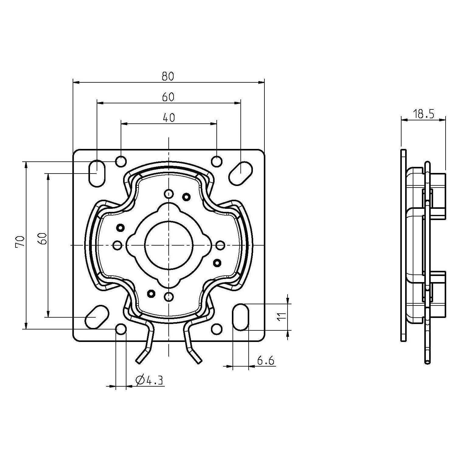 Rademacher Click-Universalantriebslager 4015K-05 - zur Befestigung am Mauerwerk oder in Vorbau-/Aufs (Lagergehäuse) (94401505)