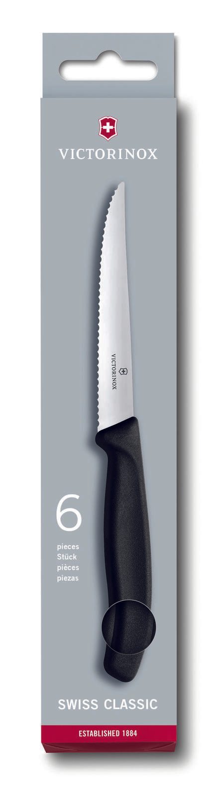 VICTORINOX Steakmesser Swiss Classic silber, schwarz V-6.72 33.6