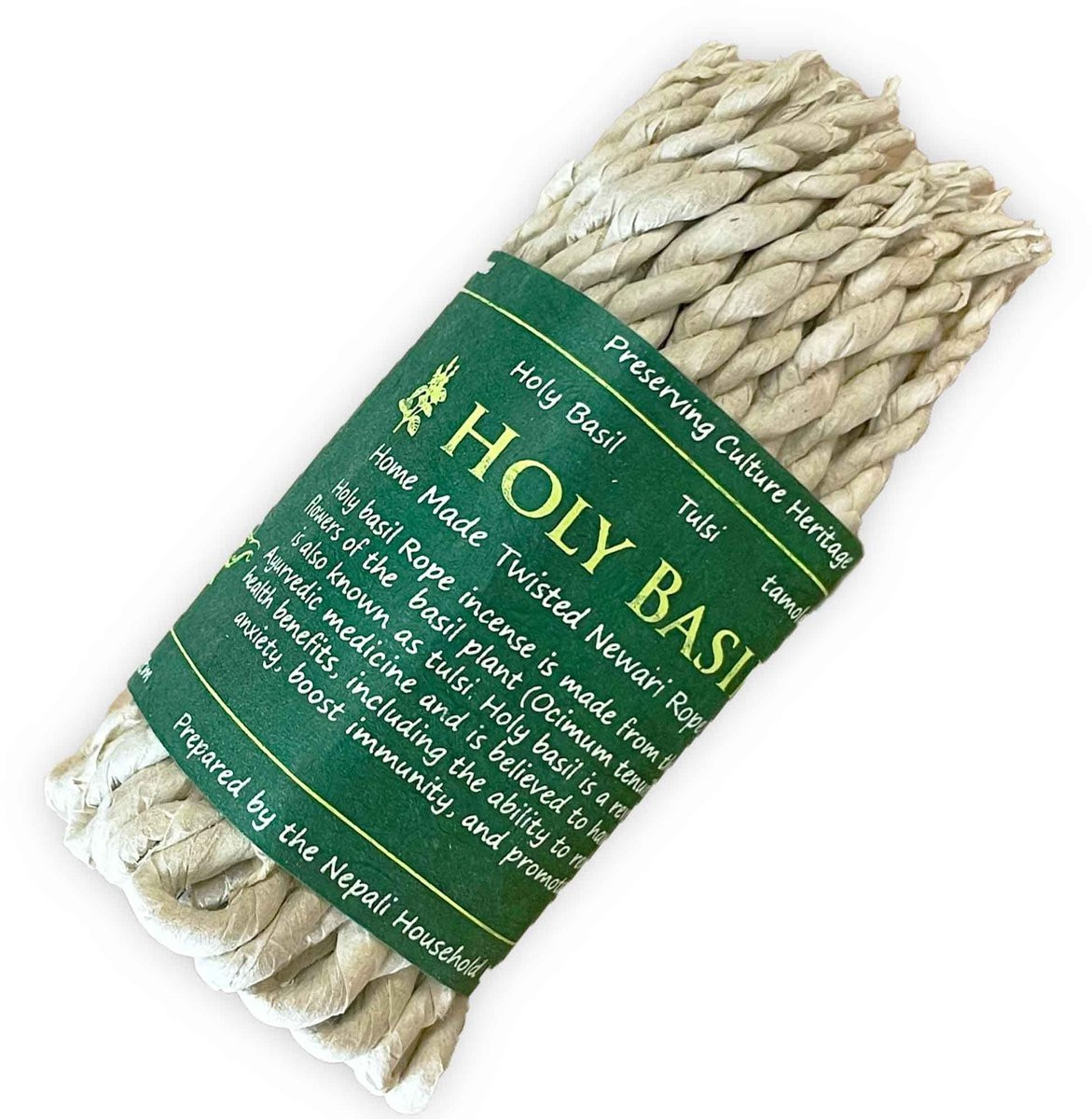 Ancient Wisdom Pure Herbs Rope Incense - Holi Basil