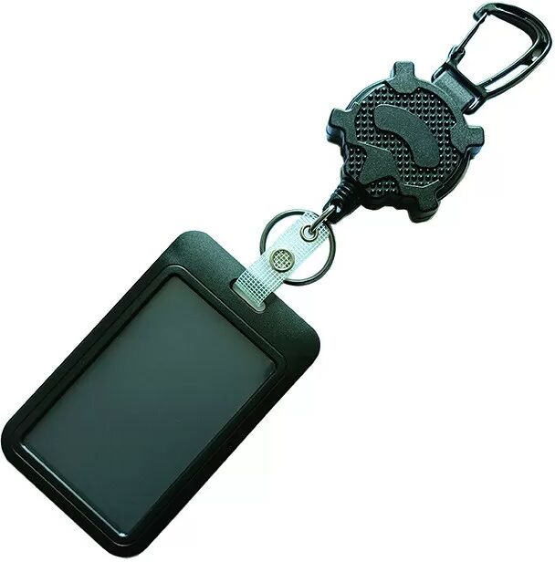 INF Porte-carte d'identité rétractable multifonctionnel avec mousqueton