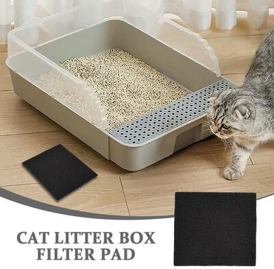 Inspired Finds 12 Pack Activated Carbon Litter Box Filters For Odor Control 12 Pack Activated Carbon Litter Box Filters For Odor Control