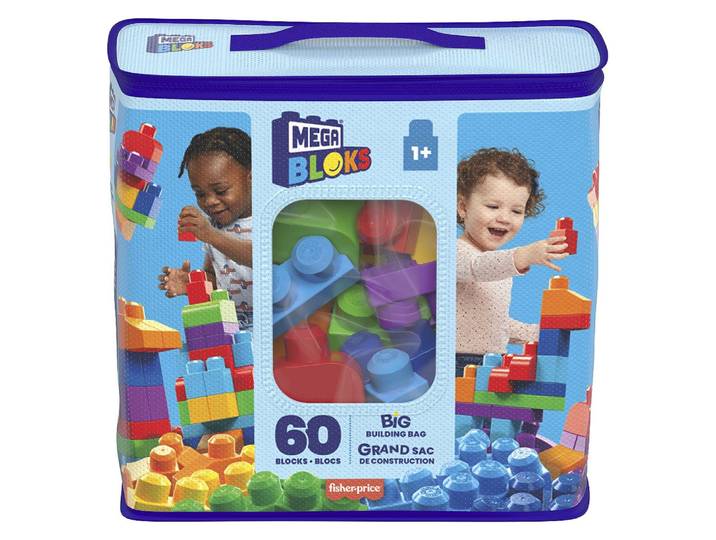 mega bloks - sac medium classique 60 briques - briques de construction - 12 mois et +