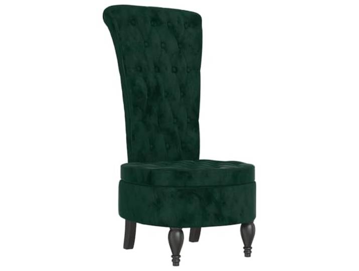 Tmriohed Polsterstuhl Dunkelgrün Samt Sessel mit Hoher Rückenlehne Elegant gepolsterter Lesesessel aus weichem Bezugsstoff für Ihr Wohnzimmer und Arbeitszimmer mit massiven Holzbeinen.