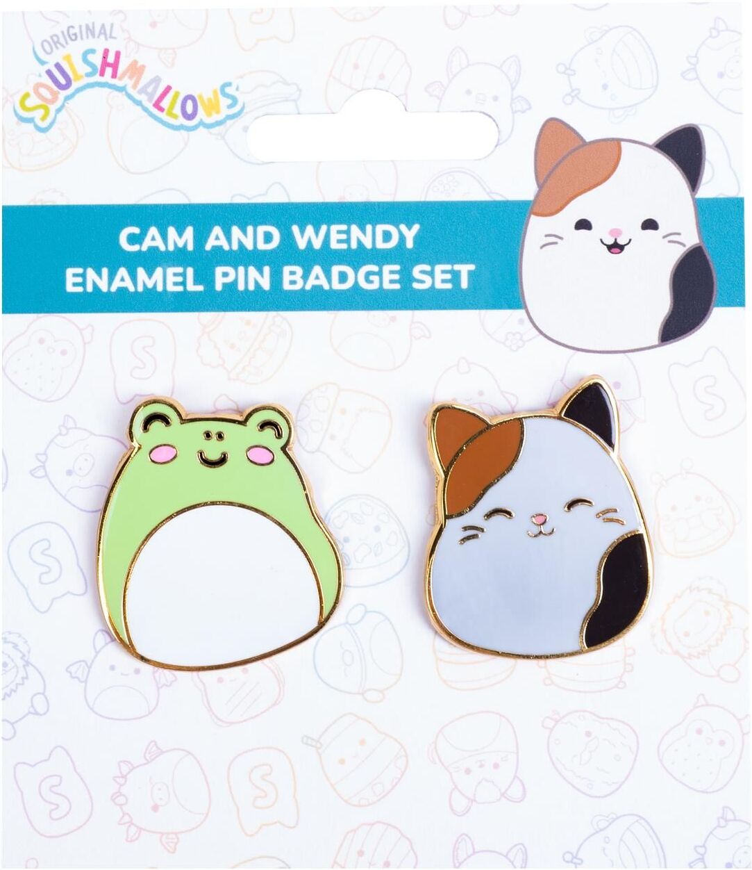 Fizz Squishmallows - Cam & Wendy Pin Badges x 2 CDU (350122)