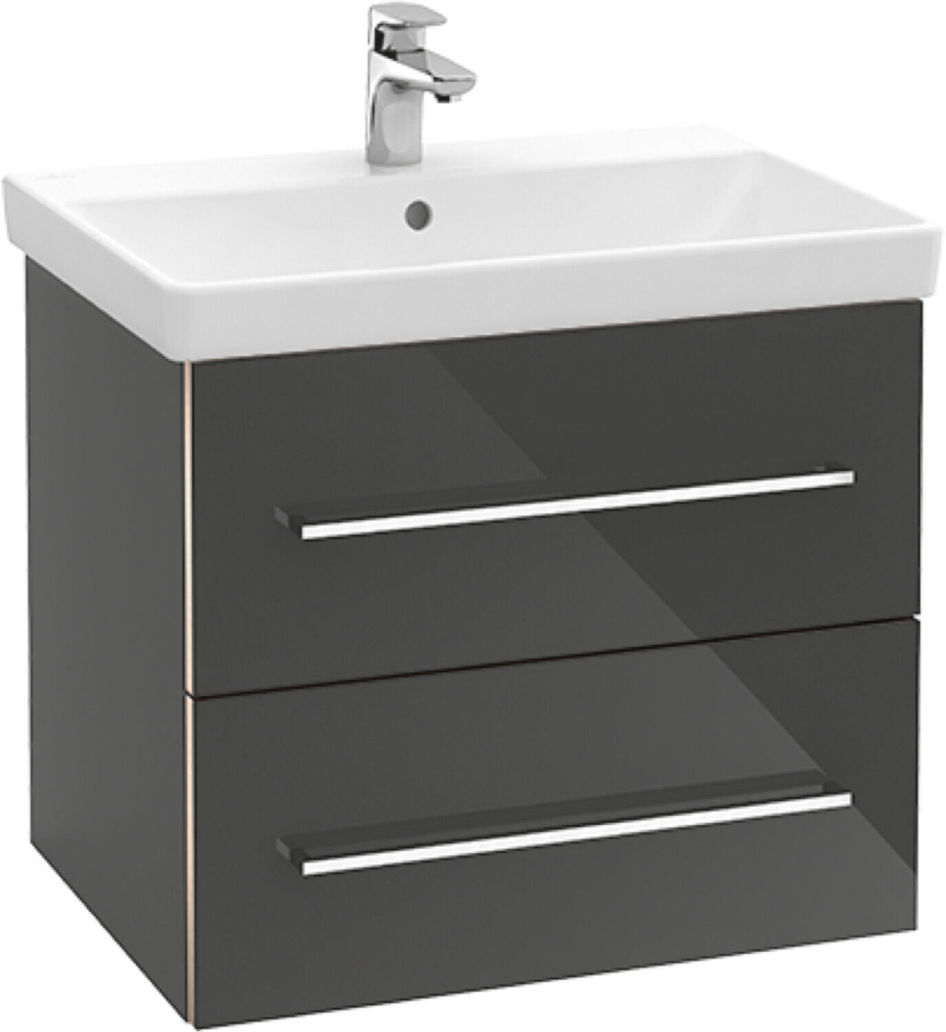 V&B; Waschtischunterschrank Avento 63x51,4x48cm, 2 A, wd, G vc g, volc bla ; Villeroy & Boch (A89000VL)