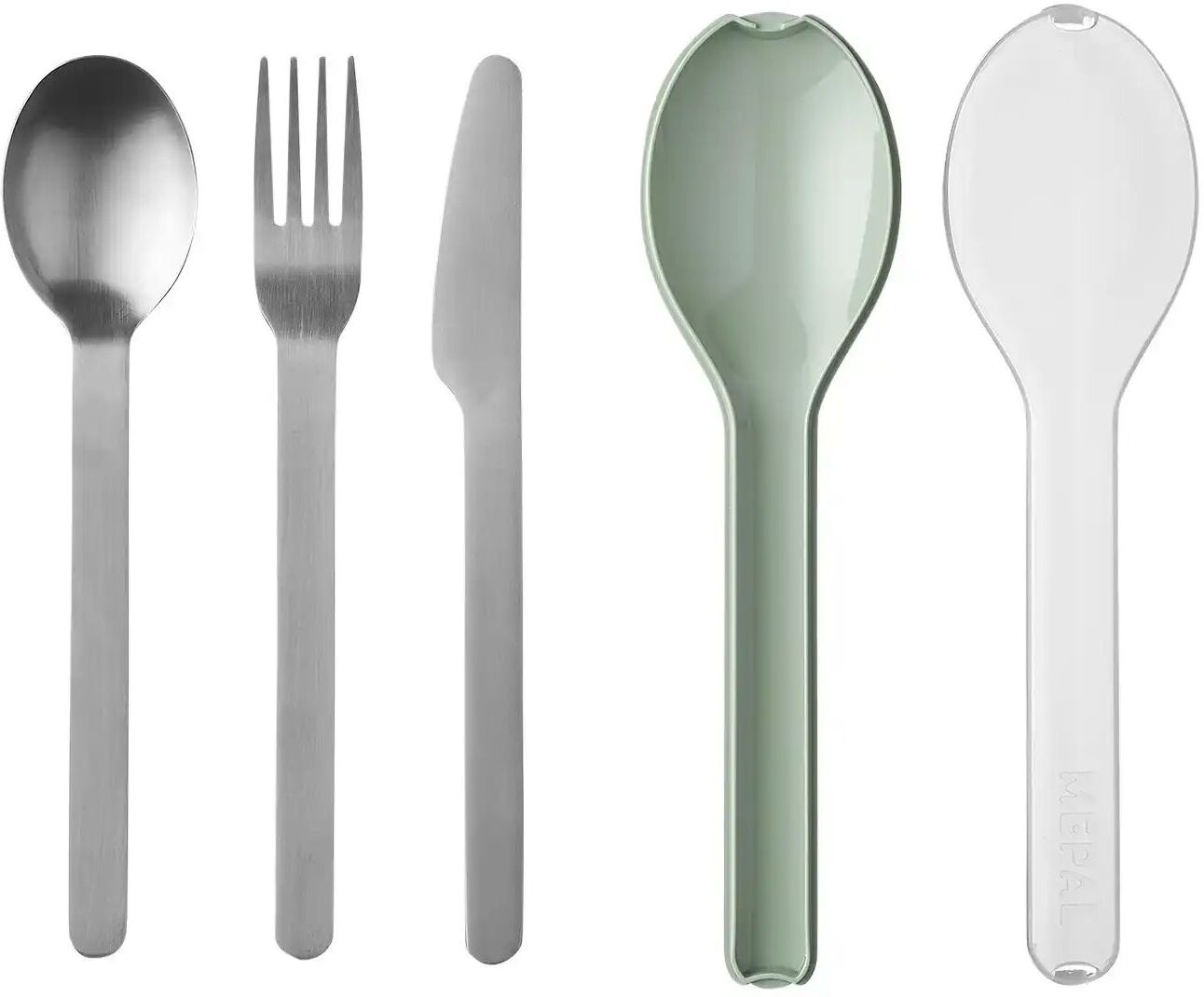 Mepal Besteckset  "To Go"  Ellipse ¦ grün ¦ Edelstahl,Kunststoff ¦ Maße (cm): B: