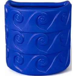 Magna Graecia Onde Wandtopf blau aus Terrakotta