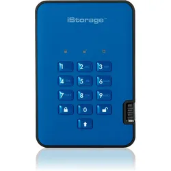 iStorage 2TB diskAshur2 HDD (2 TB), Externe Festplatte, Blau