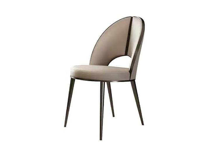 DIANXI Lounge-Sessel Italienischer Leichter Luxus-Esszimmerstuhl, moderner einfacher Rückenlehnenhocker, skandinavischer Esszimmerstuhl