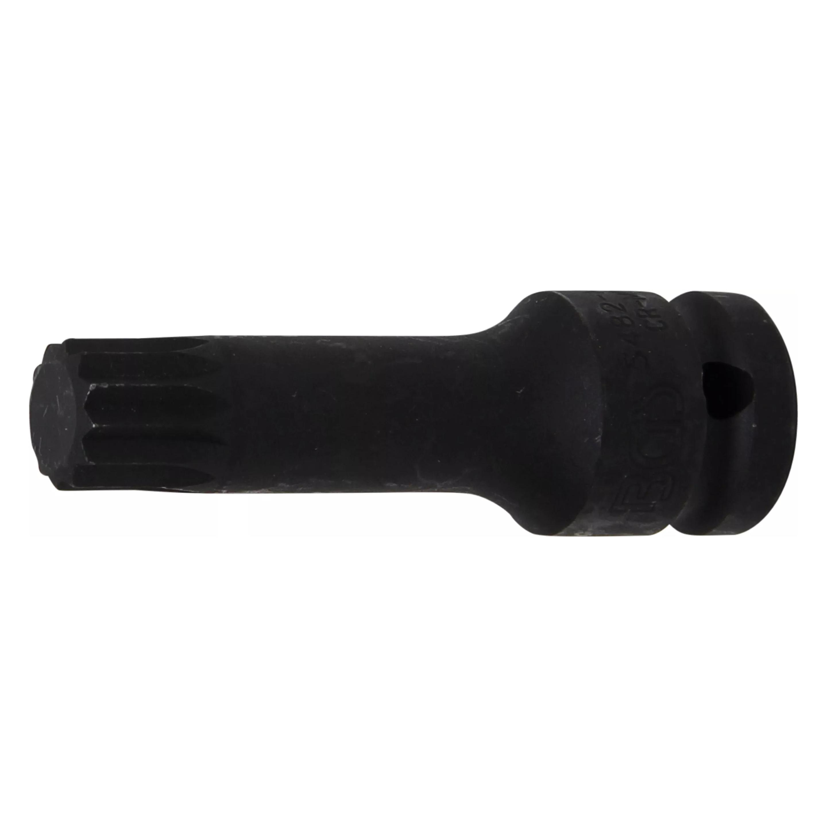 BGS Kraft-Bit-Einsatz Länge 75 mm Antrieb Innenvierkant 12,5 mm (1/2") Innenvielzahn (für XZN) M16 (5482-M16)