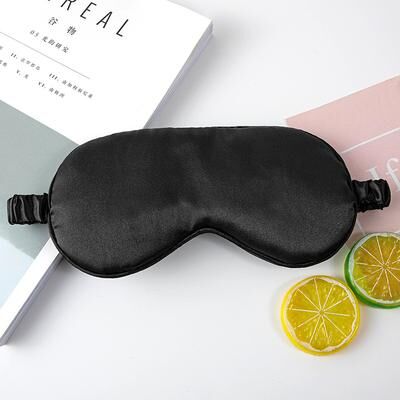 Uplifted Trends Imitated Silk Sleep Mask For Relaxation And Eye Care Soft Eye Patch For Comfortable Travel And Health Shield black