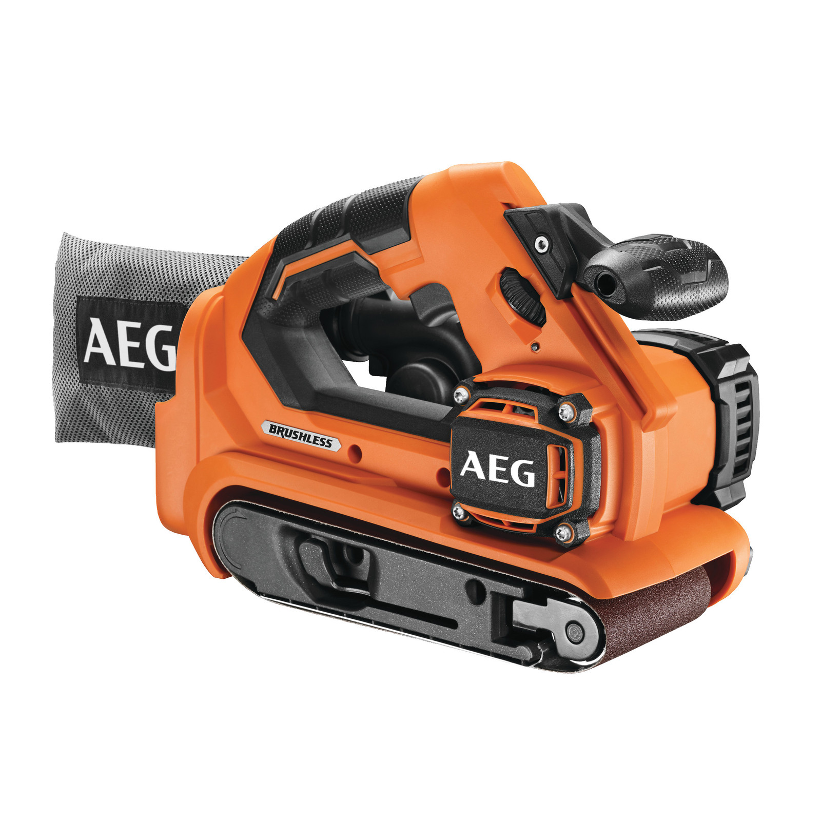 AEG BHBS18-75BL professionele accu-bandschuurmachine met 75 mm schuurvlak, variabele snelheid en stofafzuiging, inclusief lithium-ion accu